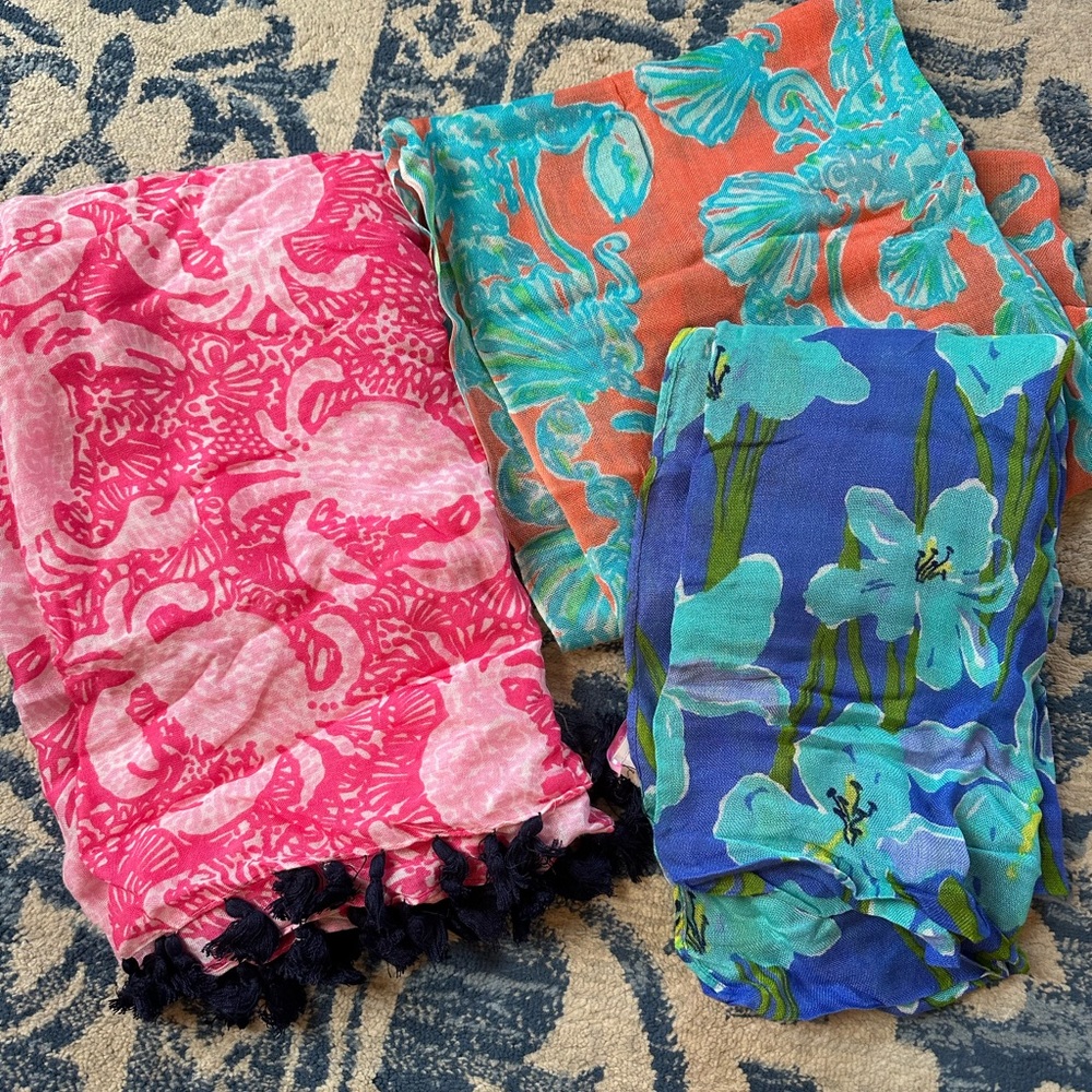 3 Lilly Pulitzer Murfee Scarves
